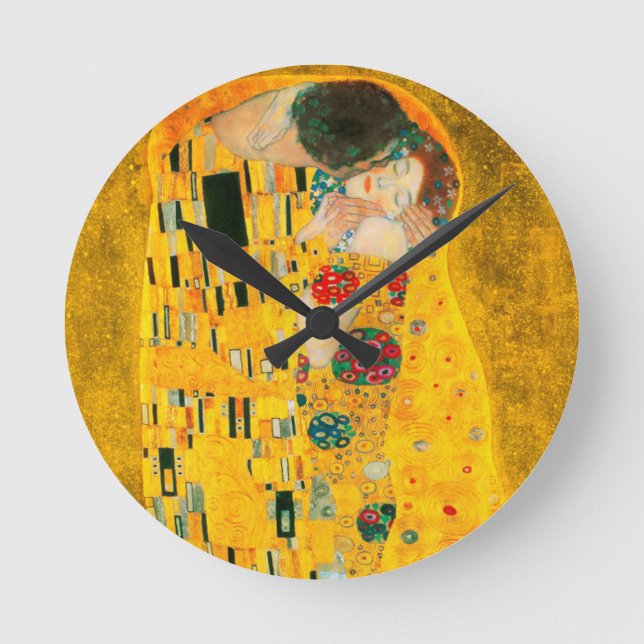 Gustav Klimt The Kiss Round Clock (Front)