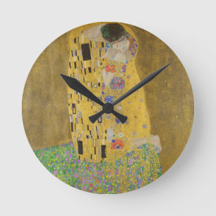 Gustav Klimt "The Kiss" Round Clock