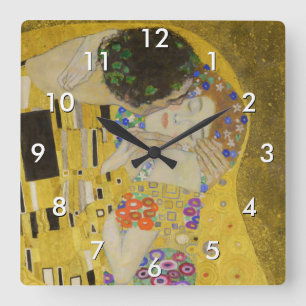 Gustav Klimt - The Kiss Square Wall Clock