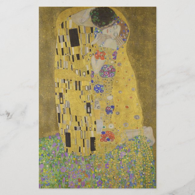 Gustav Klimt "The Kiss" Stationery (Front)