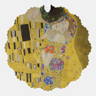Gustav Klimt - The Kiss Tree Decoration Card