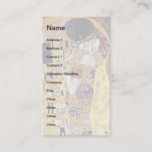 Gustav Klimt - The Kiss - Vintage Art Nouveau Business Card