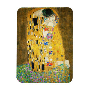 Gustav Klimt The Kiss Vintage Art Nouveau Painting Magnet