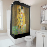 Gustav Klimt The Kiss Vintage Art Nouveau Painting Shower Curtain<br><div class="desc">Gustav Klimt The Kiss Vintage Art Nouveau Painting The Kiss (In German: Der Kuss) was painted by the Austrian Symbolist painter Gustav Klimt between 1907 and 1908, the highpoint of his Golden Period, when he painted a number of works in a similar gilded style. The painting is widely considered a...</div>
