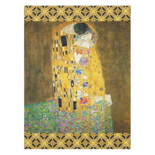 Gustav Klimt The Kiss Vintage Art Nouveau Painting Tablecloth