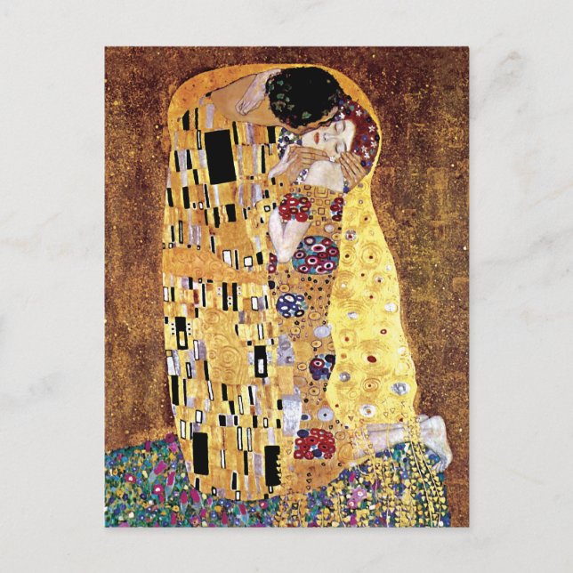Gustav Klimt - The Kiss - Vintage Art Nouveau Postcard (Front)