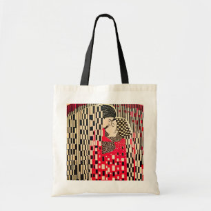 Gustav Klimt The Kiss x Bauhaus optical illusion Tote Bag