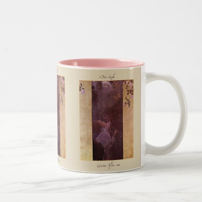 Gustav Klimt The Love 1895 Two-Tone Coffee Mug (Right)