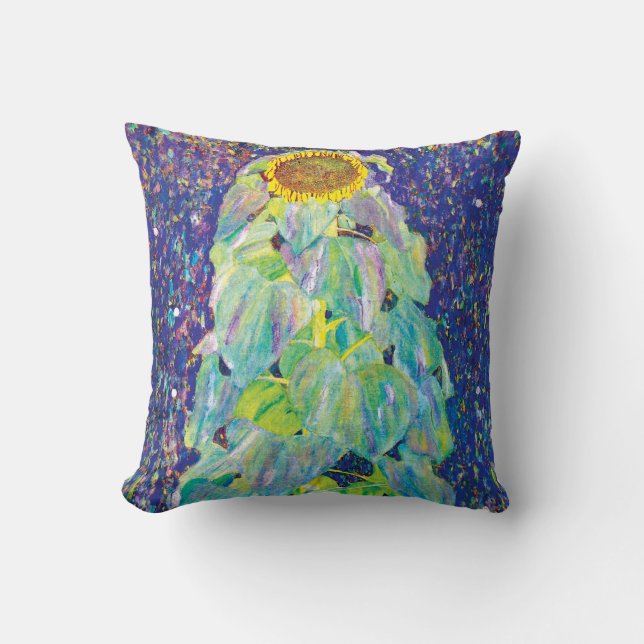 Gustav Klimt - The Sunflower Fine Art Painting Cushion (Front)