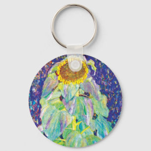 Gustav Klimt - The Sunflower Fine Art Painting Key Ring