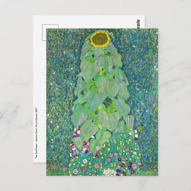 Gustav Klimt - The Sunflower Postcard (Front/Back)