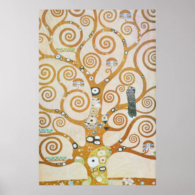 Gustav Klimt The Tree Of Life Art Nouveau Poster | Zazzle