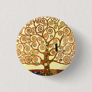 Gustav Klimt The Tree of Life Fine Art 3 Cm Round Badge