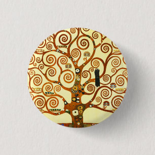 Gustav Klimt The Tree of Life Fine Art 3 Cm Round Badge