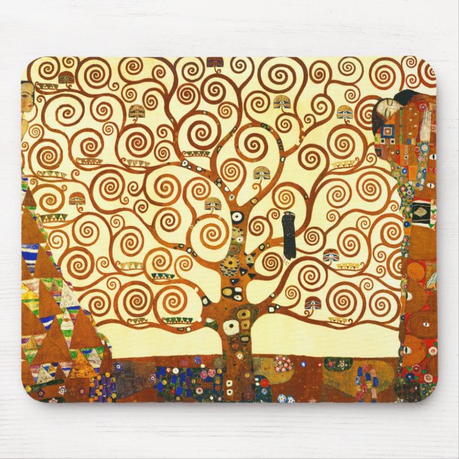 Gustav Klimt The Tree of Life Fine Art Mouse Pad (Front)