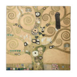 Gustav Klimt - The Tree of Life, Stoclet Frieze Ceramic Tile<br><div class="desc">The Tree of Life,  Stoclet Frieze,  central part of left panel - Gustav Klimt,  Cardboard,  1909</div>