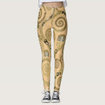 Gustav Klimt - The Tree of Life, Stoclet Frieze Leggings<br><div class="desc">The Tree of Life,  Stoclet Frieze,  central part of left panel - Gustav Klimt,  Cardboard,  1909</div>