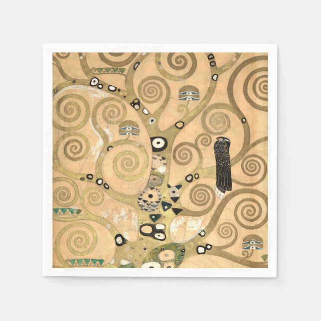 Gustav Klimt - The Tree of Life, Stoclet Frieze Napkin (Front)