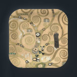 Gustav Klimt - The Tree of Life, Stoclet Frieze Paper Plate<br><div class="desc">The Tree of Life,  Stoclet Frieze,  central part of left panel - Gustav Klimt,  Cardboard,  1909</div>