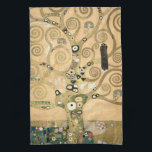Gustav Klimt - The Tree of Life, Stoclet Frieze Tea Towel<br><div class="desc">The Tree of Life,  Stoclet Frieze,  central part of left panel - Gustav Klimt,  Cardboard,  1909</div>