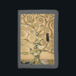 Gustav Klimt - The Tree of Life, Stoclet Frieze Trifold Wallet<br><div class="desc">The Tree of Life,  Stoclet Frieze,  central part of left panel - Gustav Klimt,  Cardboard,  1909</div>