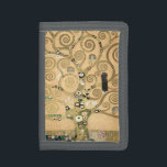 Gustav Klimt - The Tree of Life, Stoclet Frieze Trifold Wallet<br><div class="desc">The Tree of Life,  Stoclet Frieze,  central part of left panel - Gustav Klimt,  Cardboard,  1909</div>
