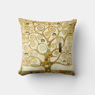 Gustav Klimt The Tree Of Life Vintage Art Nouveau Cushion