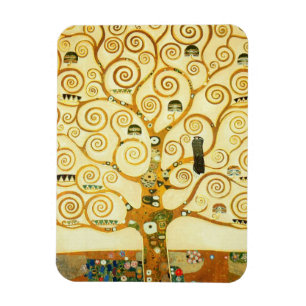 Gustav Klimt The Tree Of Life Vintage Art Nouveau Magnet