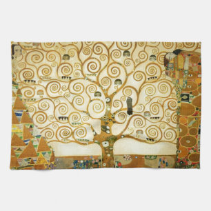 Gustav Klimt The Tree Of Life Vintage Art Nouveau Tea Towel