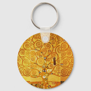 Gustav Klimt Tree of Life Art Nouveau Key Ring