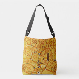 Gustav Klimt Tree of Life: Art Nouveau Symbolist Crossbody Bag