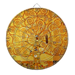 Gustav Klimt Tree of Life: Art Nouveau Symbolist Dartboard