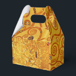 Gustav Klimt Tree of Life: Art Nouveau Symbolist Favour Box<br><div class="desc">Elevate your space with this iconic masterpiece, Gustav Klimt's "Tree of Life" (from the Stoclet Frieze). This celebrated Art Nouveau artwork captivates with its swirling golden branches, intricate patterns, and symbolic motifs that represent life's journey, connection, and growth. Klimt's signature use of rich, shimmering gold, mosaic-like details, and abstract forms...</div>