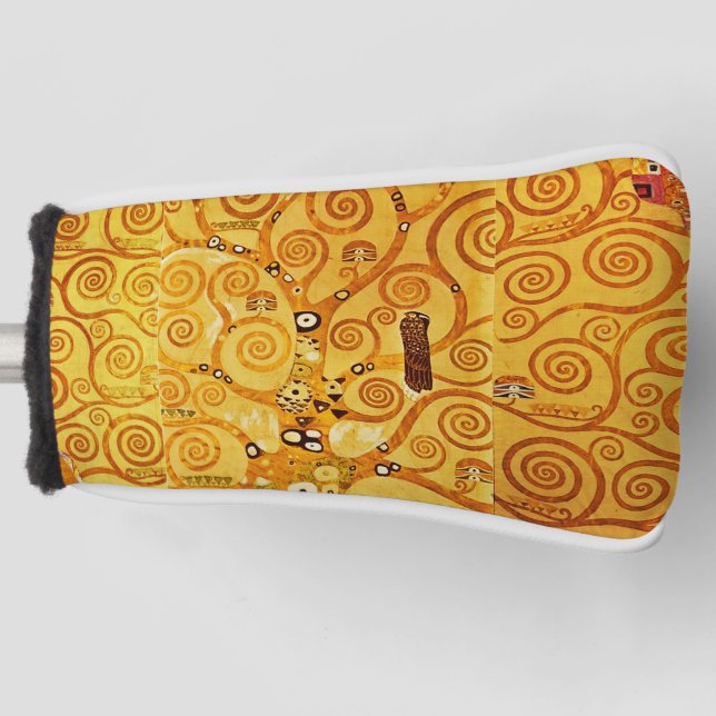 Gustav Klimt Tree of Life: Art Nouveau Symbolist Golf Head Cover (Front)