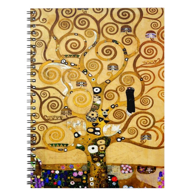 Gustav Klimt Tree of Life: Art Nouveau Symbolist Notebook (Front)