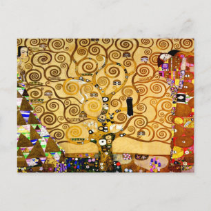Gustav Klimt Tree of Life: Art Nouveau Symbolist Postcard