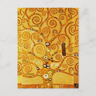 Gustav Klimt Tree of Life: Art Nouveau Symbolist Postcard