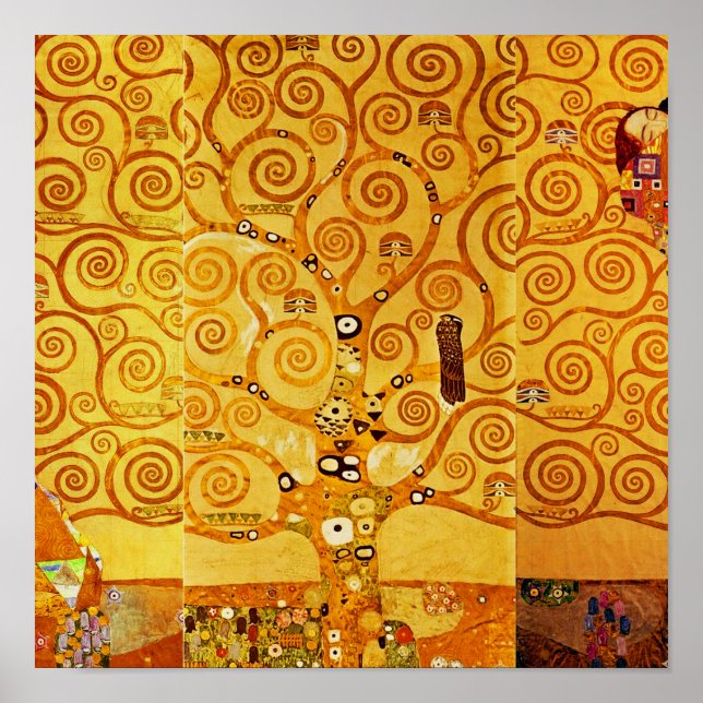 Gustav Klimt Tree of Life: Art Nouveau Symbolist Poster (Front)