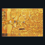 Gustav Klimt Tree of Life: Art Nouveau Symbolist Wrapping Paper Sheet<br><div class="desc">Elevate your space with this iconic masterpiece, Gustav Klimt's "Tree of Life" (from the Stoclet Frieze). This celebrated Art Nouveau artwork captivates with its swirling golden branches, intricate patterns, and symbolic motifs that represent life's journey, connection, and growth. Klimt's signature use of rich, shimmering gold, mosaic-like details, and abstract forms...</div>