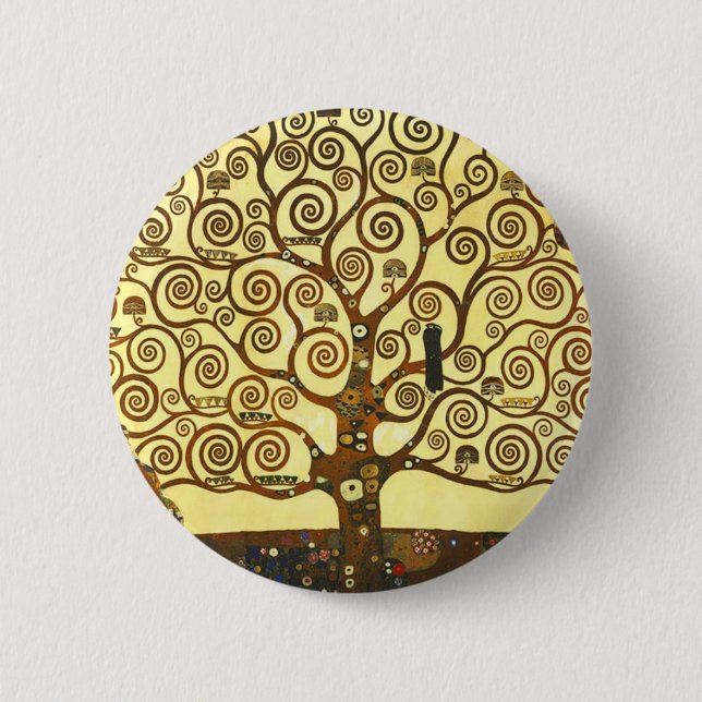 Gustav Klimt Tree of Life Button (Front)