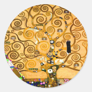Gustav Klimt Tree of Life Classic Round Sticker