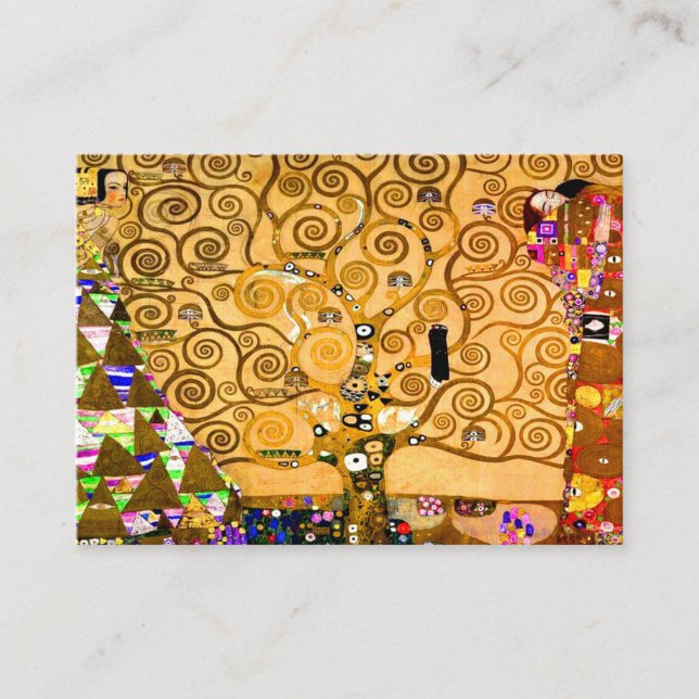 Gustav Klimt Tree of Life Enclosure Card (Front)