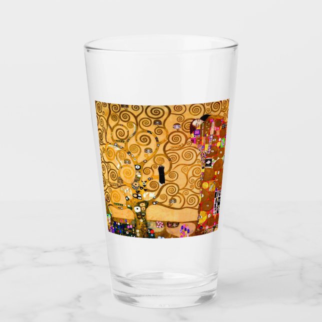 Gustav Klimt Tree of Life Glass (Front)