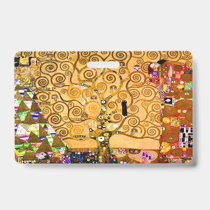 Gustav Klimt Tree of Life ID Badge
