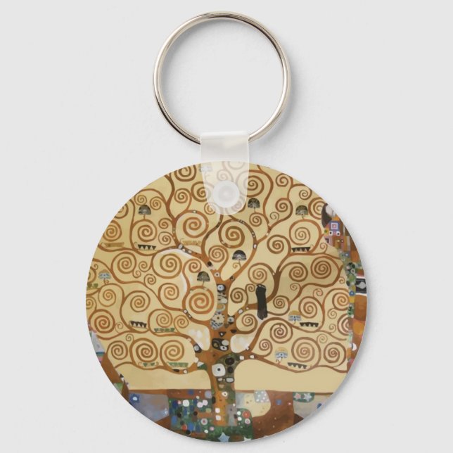 Gustav Klimt Tree Of Life Key Ring (Front)