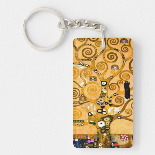 Gustav Klimt Tree of Life Key Ring (Front)