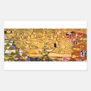 Gustav Klimt Tree of Life Rectangular Sticker