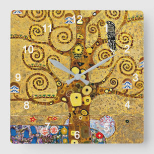 Gustav Klimt , “ Tree of life ” Square Wall Clock