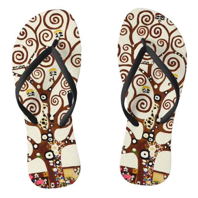 Gustav Klimt, Tree of Life Thongs (Footbed)