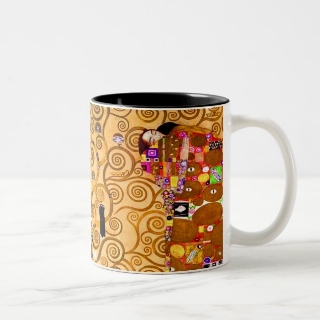 Gustav Klimt Tree of Life Two-Tone Coffee Mug (Right)